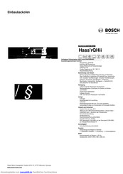 Bosch HBG38B9B0 Kurzanleitung