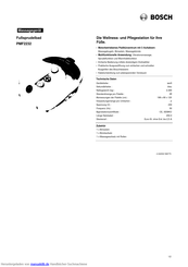 Bosch PMF2232 Kurzanleitung