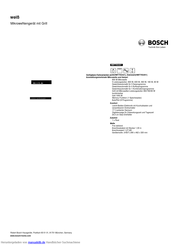 Bosch HMT75G421 Kurzanleitung