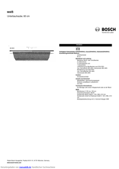 Bosch DHU652U Kurzanleitung
