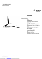 Bosch DWW09W650 Edelstahl Wandesse 90 cm Walmdach-Design Kurzanleitung