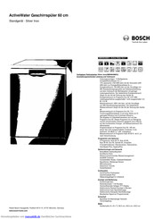 Bosch SMS69U88EU Kurzanleitung