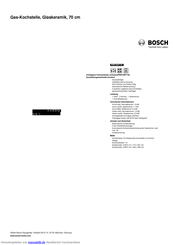 Bosch PRR726F71E Kurzanleitung