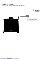 Bosch HBG33B450 Kurzanleitung
