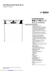 Bosch SMI86P35DE Kurzanleitung