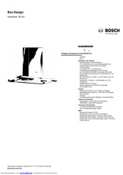 Bosch DIB097A50 Edelstahl Box-Design Inselesse 90 cm Kurzanleitung