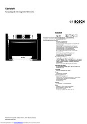 Bosch HBC86K753 Kurzanleitung