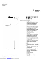 Bosch WOT24445 Avantixx 7 Toplader Kurzanleitung