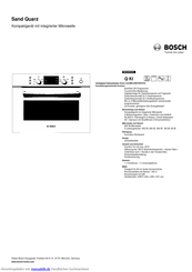 Bosch HBC84K533 Kurzanleitung
