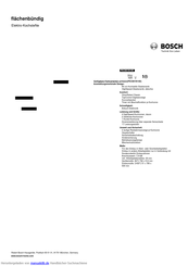 Bosch PKC801N14D Kurzanleitung