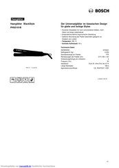 Bosch PHS2101B Kurzanleitung