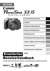 Canon PowerShot S3 IS Benutzerhandbuch