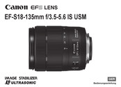 Canon EF-S18-135mm f/ 3.5-5.6 IS USM Bedienungsanleitung