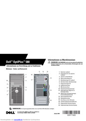 Dell OptiPlex 580 Einstellung Und Funktionen
