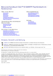 Dell E198WFP Benutzerhandbuch