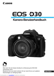 Canon EOS D30 Benutzerhandbuch