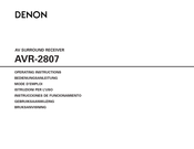 Denon AVR-2807 Bedienungsanleitung
