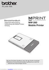 Brother MPRINT MW-260 Benutzerhandbuch