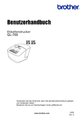 Brother QL-700 Benutzerhandbuch