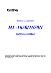Brother HL 1670N Bedienungsanleitung