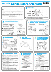 Brother FAX-8070P Schnellstartanleitung