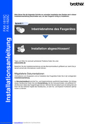 Brother FAX-1815C Installationsanleitung