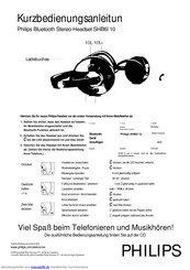 Philips Bluetooth-Stereo-Headset SHB6I 10 Kurzanleitung