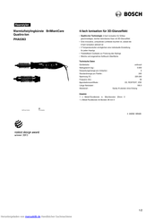 Bosch PHA5363 Kurzanleitung