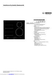 Bosch PIN675N27E Edelstahl Comfort-Profil Induktions-Kochstelle Glaskeramik Kurzanleitung