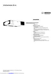 Bosch DHU665E Kurzanleitung