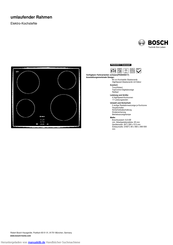 Bosch PKE645D17 Kurzanleitung