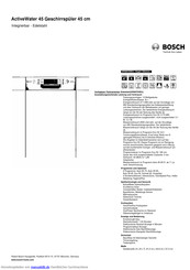 Bosch SPI69T55EU Kurzanleitung