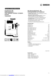 Bosch TES80359DE Kurzanleitung
