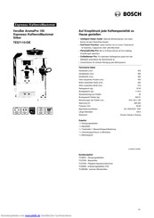 Bosch TES71151DE Kurzanleitung