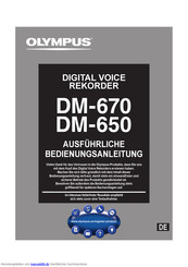 Olympus DM-650 Bedienungsanleitung