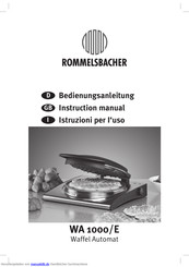 Rommelsbacher WA 1000 Bedienungsanleitung