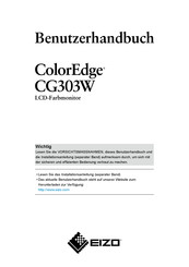 Eizo ColorEdge CG303W Benutzerhandbuch