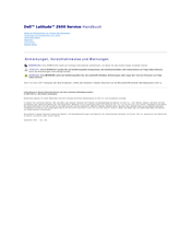 Dell Latitude Z600 Servicehandbuch
