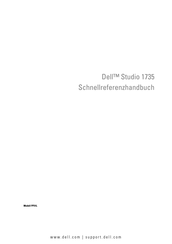 Dell Studio 1735 Schnellreferenzhandbuch