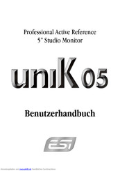 ESI uniK 05 Benutzerhandbuch