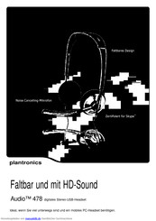 Plantronics Audio 478 Kurzanleitung