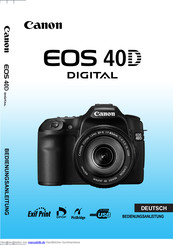 Canon Batteriegriff für EOS 40D Bedienungsanleitung