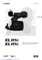 Canon XL H1s Bedienungsanleitung