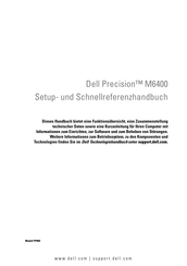 Dell Precision M6400 Schnellreferenzhandbuch
