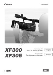 Canon XF305 Bedienungsanleitung