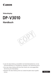 Canon DP-V3010 Handbuch