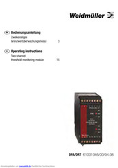 Weidmuller DPA Bedienungsanleitung