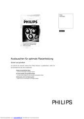 Philips hq 340 double act Kurzanleitung