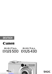 Canon digital IXUS 500 Bedienungsanleitung