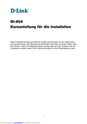 D-Link DI-804 Kurzinstallationsanleitung